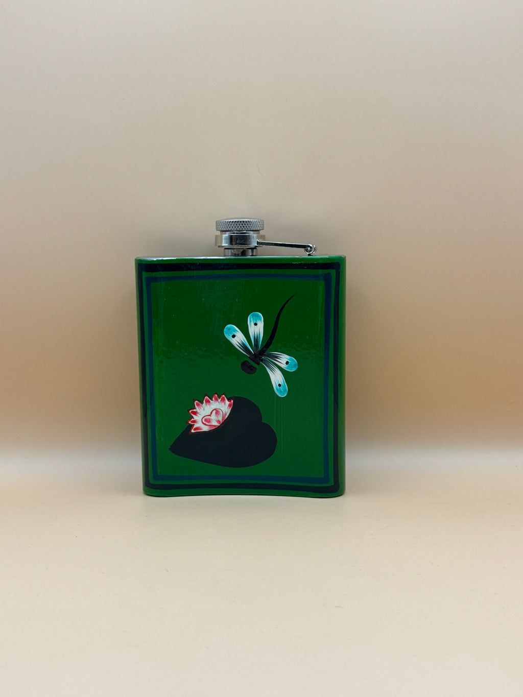 Flasque green flamingo